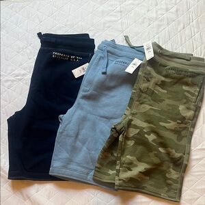 GAP Boys 3-Pack Pull-On Shorts in Navy, Light Blue & Green Camo NWT -XXL